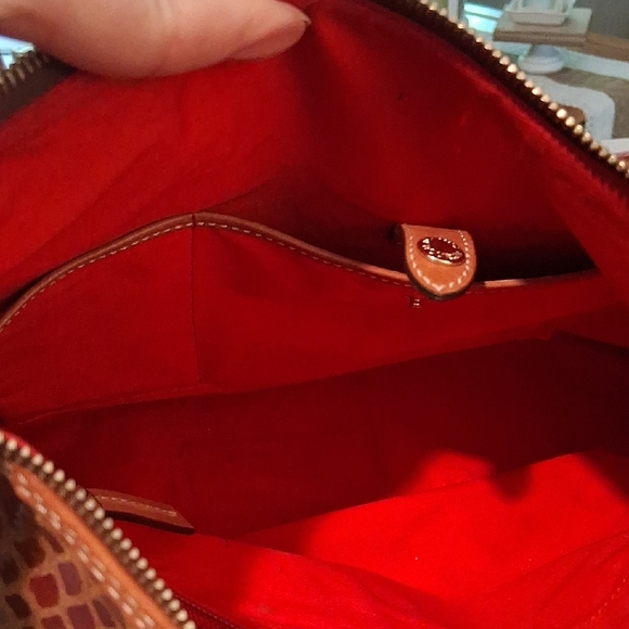 Dooney & Bourke Brown Leather Shoulder Bag - Picture 6 of 7